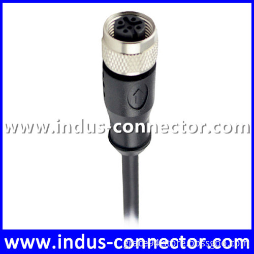 M12 5 pin 1m 2m 3m 10m 20m 30m connector tuerca could choose male to female molded cable pvc pur material